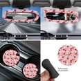 thumbnail image 5 of Yuyamidu 14 PCS Cherry Car Seat Covers Set with Steering Wheel Cover Daisy Seat Belt Covers Trash Bin Rear View Mirror Cover Pink Car Armrest Cover Cushion Coasters Gear Shift Knob Cover, 5 of 7