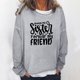 thumbnail image 1 of Pntutb mujeres de gran tamaño texto divertido letra impresa cuello redondo manga larga suelta solo sudadera tops pulóver blusa Pntutb Pntutb-2464, 1 of 5