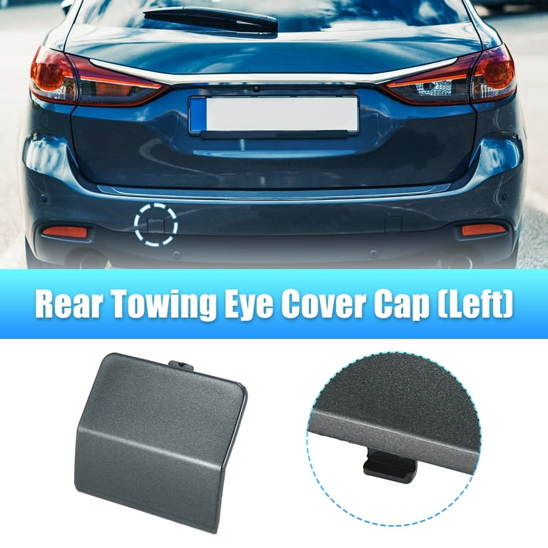 Unique Bargains Gray Rear Bumper Tow Hook Towing Eye Cover Cap Plastic GJR950EL1 for Mazda 6 2013- 2018, Size: 2.36x2.05x0.75(Large*W*H)