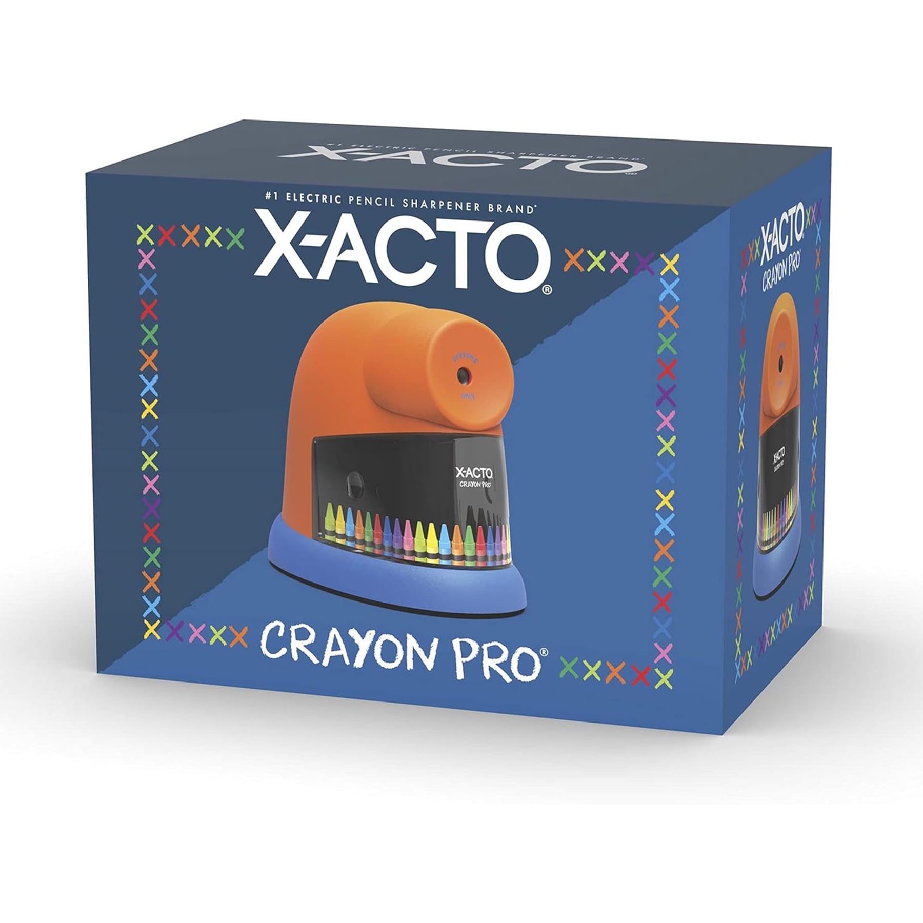 Elmer's CrayonPro Electric Crayon Sharpener w/Replacable Blade, Orange, 1-Count