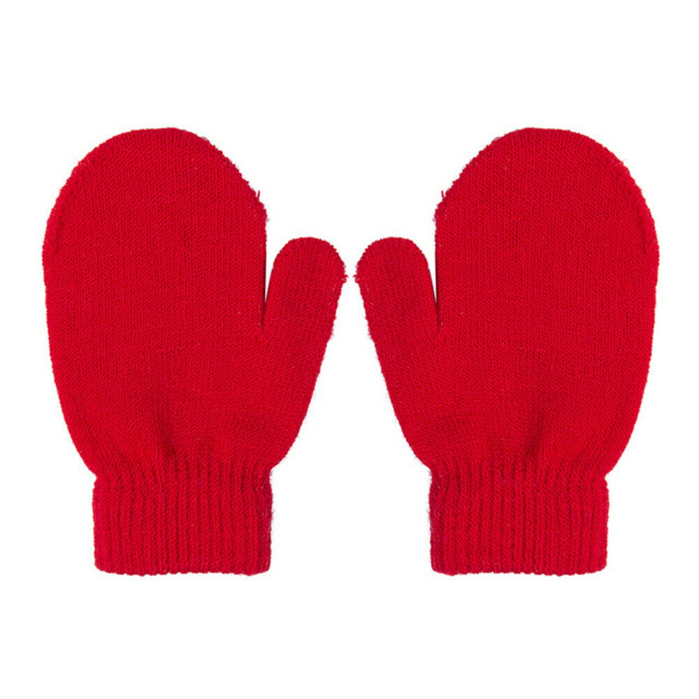 Winter Warm Newborn Baby Boy Girl Kids Thick Fur Gloves Mittens With Neck String 