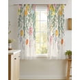 thumbnail image 4 of Eucalyptus Leaves Floral Sheer Curtains 45 Inch Length 2 Panels Set for Living Room/Bedroom, Spring Rustic Botanical Flowers Kitchen Curtains Grommet Semi-Sheer Curtains Window Treatments 42"x45"x2, 4 of 7