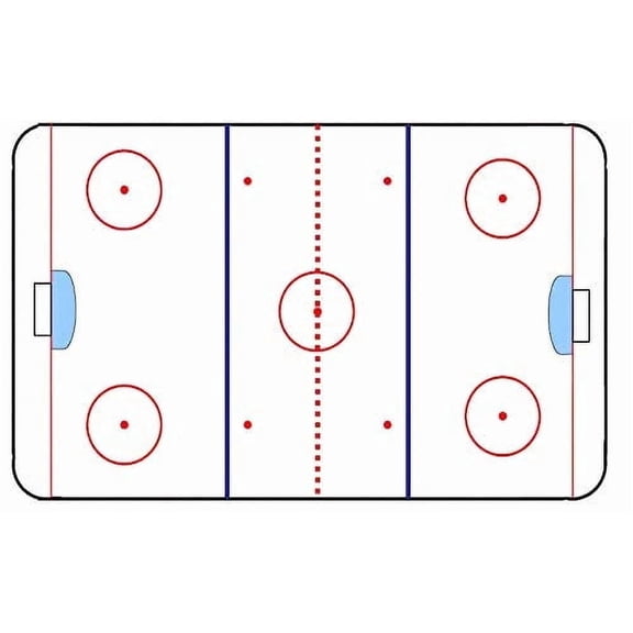 Hockey Rink Edible Image Icing Cake Topper for Quarter Sheet Cake, by TNCT