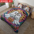thumbnail image 3 of Lotusprinthandmade Personalized Halloween Couple Spooky Bedding Set (Made in Vietnam) (68x88), Durable And High-Quality Bedding, 3 of 3