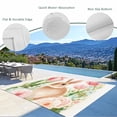 thumbnail image 3 of Easter Bunny Outdoor Rug for Patio/Deck/Porch, Non-Slip Large Area Rug 4 x 6 Ft, Pink Tulip Flowers Spring Leaves Rustic Botanical Indoor Outdoor Rugs Washable Area Rugs, Camping Rug Carpet Runner, 3 of 8