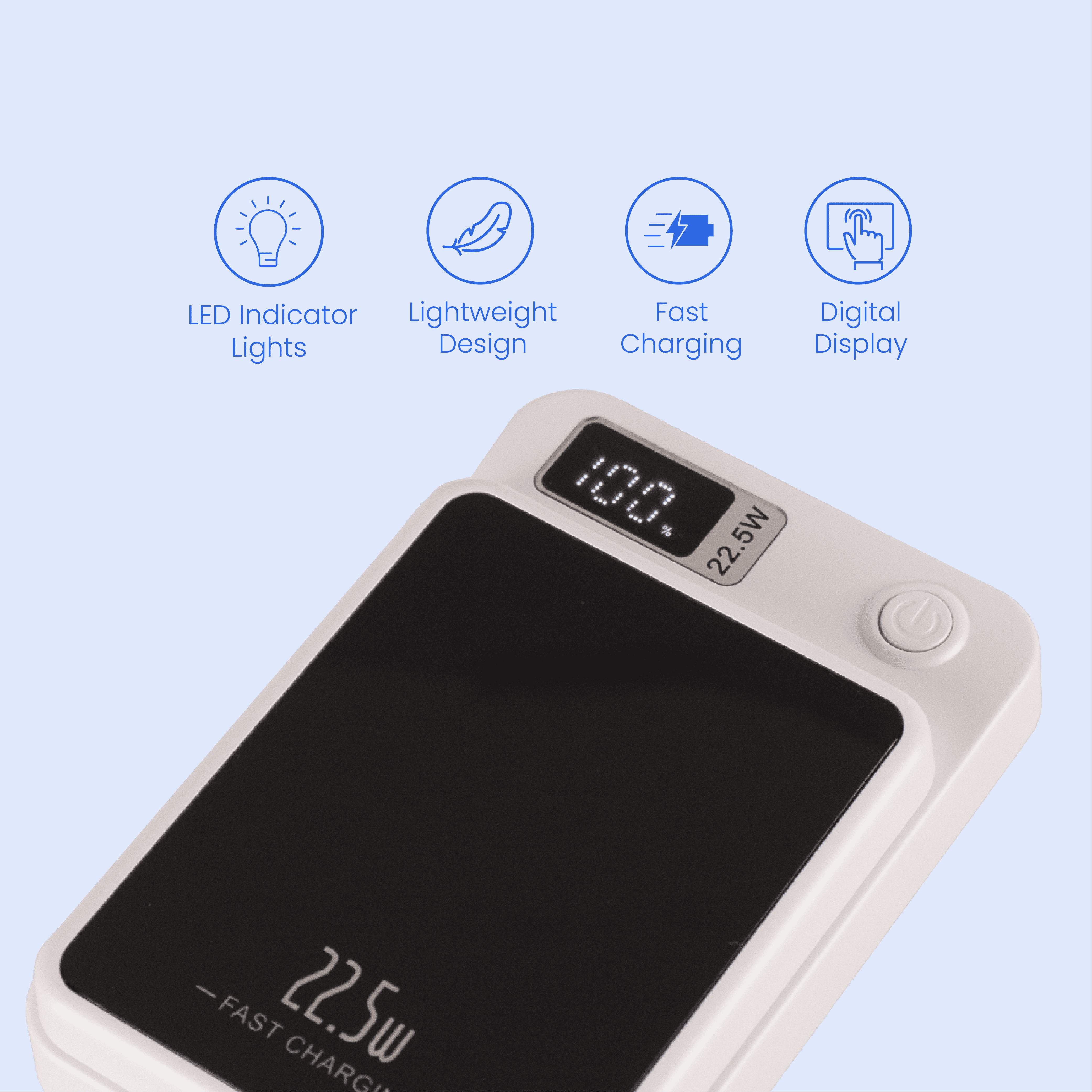 10000mAh Portable Charger Power Bank with Built-in Cable Usb-C and Travel Essentials