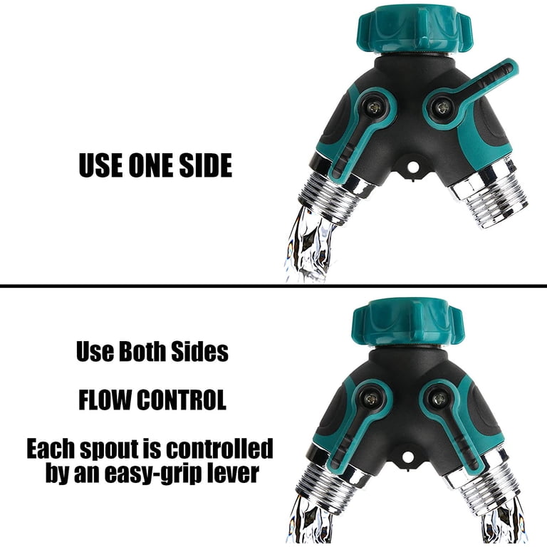 Aedavey 2-Way Heavy-Duty Hose Splitter with Shut-Off Valve photo 5