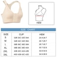 thumbnail image 4 of Junlan Women Post Surgery Bra Front Closure Sport Bra Removable Pads Wirefree(Beige X-Large), 4 of 7