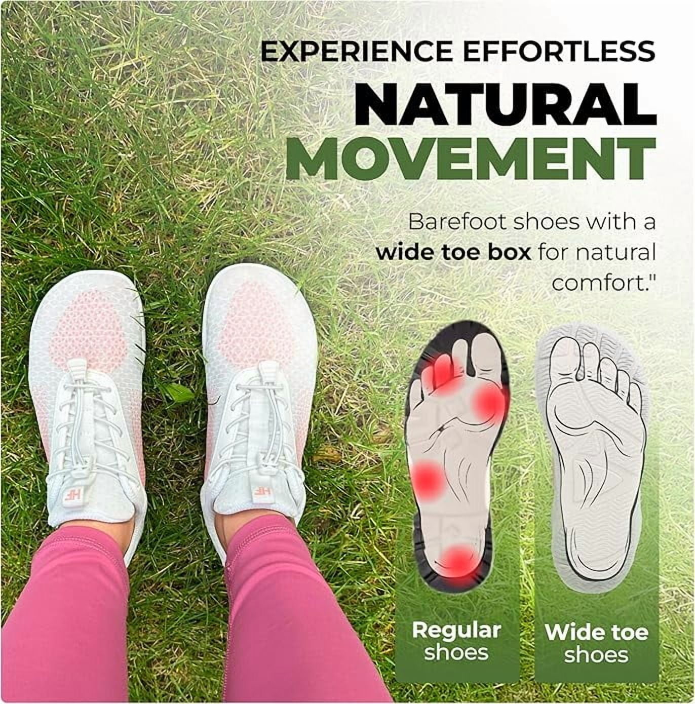 HF Flow Minimalist Barefoot Shoes for Men & Women | Zero Drop, Arch Support, Splash-Proof & Breathable Footwear | Lightweight Ergonomic Shoes for Pain Relief & Posture Correction | Unisex