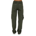 thumbnail image 6 of SAYOO Women’s Casual Straight Jeans Fashion Solid Color Side Pockets Patch High Waist Denim Pants, 6 of 9