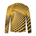 thumbnail image 5 of Blusas y camisas de manga larga con cuello redondo para hombre, blusa informal de manga larga con cuello redondo y estampado., 5 of 5