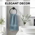 thumbnail image 2 of REGALWOVEN 2 Pack Luxury Striped Cotton Hand Towels, Ultra Soft Absorbent Quick Dry Bath Towels for Bathroom, Kitchen, Spa, Hotel Blue 29" x 13", 2 of 7