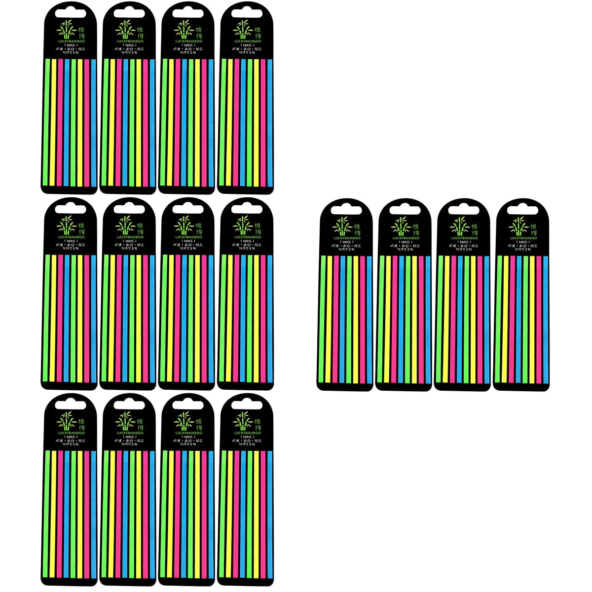 FRCOLOR 16 Boxes  Fluorescence Bookmarks Reading Notebook Tabs Fine Reading Strips Reading Stickers