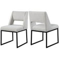 thumbnail image 1 of Meridian Furniture Jayce Boucle Fabric Dining Chair, Cream, 1 of 6