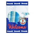 thumbnail image 2 of Whale Welcome House Linen Flag, 2 of 2