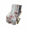 thumbnail image 4 of Chinese Soft Flannel Fleece Throw Blanket, Traditional Purity Blossoms Curved Lace Like Branch and Leaves, Cozy Plush for Indoor and Outdoor Use, 70" x 90", Red White, by Ambesonne, 4 of 6