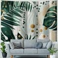 thumbnail image 4 of Orinice Tropical Print Gold Dots Green Leafy Design Tapestry Wall Hanging Unique Style, Home Wall Decor Art for Living Room Bedroom Apartment Farmhouse Dorm, 4 Sizes Available 40x30inch, 4 of 6