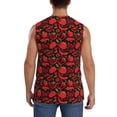 thumbnail image 4 of Fotbe Men's Tomatoes And Chili Print Men's Sleeveless Muscle Tank Tops Casual T-Shirts for Gym Workout Beach-Small, 4 of 8