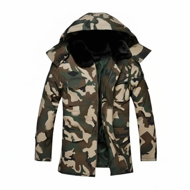 Abbraccia Abrigo de invierno para hombre, doble capa gruesa, chaqueta cálida de trabajo, capucha desmontable, impermeable, almacenamiento en frío, exterior