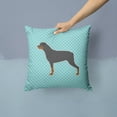 thumbnail image 2 of Dog Profile Checkerboard Design Fabric Decorative Pillow, 2 of 4