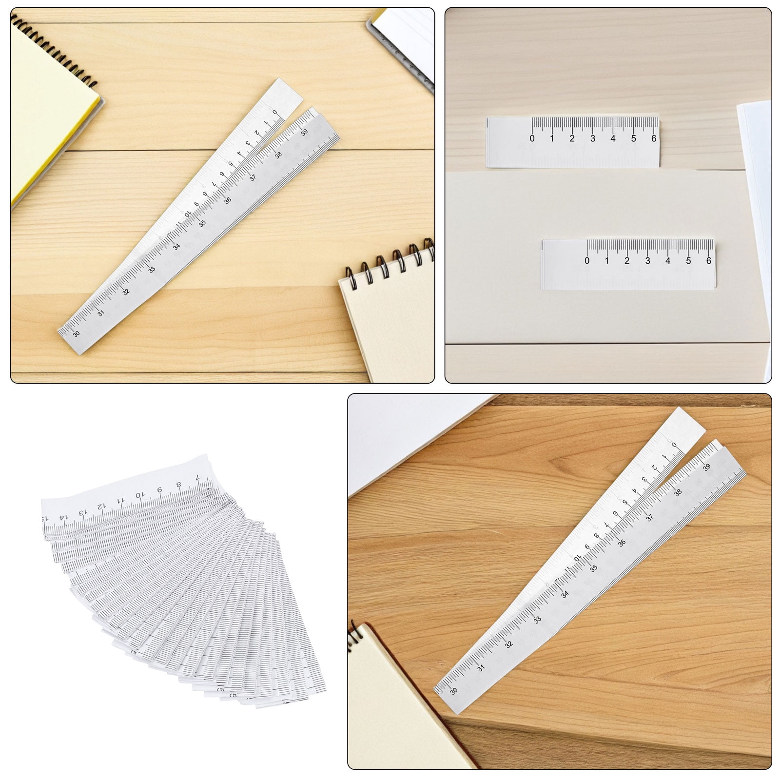 HONMEET 150Pcs Flexible Double Sided Paper Tape Measure White Roll for Body Measurement and Classroom Use