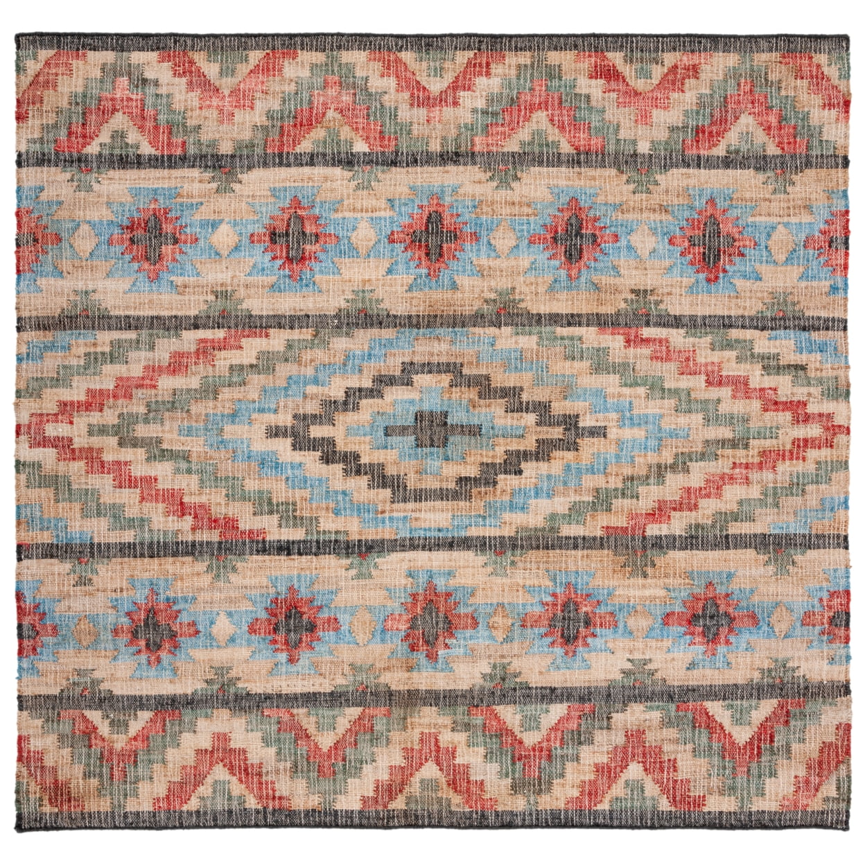SAFAVIEH Kilim Aldous Tribal Area Rug, Natural/Red, 8' x 10'