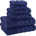 thumbnail image 4 of 2022 New Luxury Plush Bath Towels Set 6 Piece Towel Set for Bathroom & Kitchen, 2 Bath Towels, 2 Hand Towels & 2 Washcloths Navy Blue By TORUBIA, 4 of 4