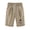 Khaki, variant on WREESH Womens Summer Beach Shorts Cotton Linen Shorts Fashion Short Printed Tight High Waist Pocket Elasticity Sports Half Shorts Olive Green