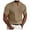 Khaki, variant on Gyexs Mens Big and Tall Shirts Short Sleeve Cotton Casual T Shirts Casual Crewneck Ribbed Dress Tee Shirt Adult Clothing White, Size XXXXL