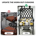 thumbnail image 5 of Outdoor Patio Cushion Covers 4 Pack Mid Century Geometric Patio Chair Cushion Covers with Ties and Zipper Abstract Modern Yellow Waterproof Outdoor Seat Cushion Covers for Patio Furniture 22"x22", 5 of 9