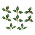thumbnail image 4 of MLINS 8Pcs Christmas Holly Leaves Berries Christmas Tree DIY Embellishment Decor, 4 of 8