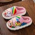 thumbnail image 2 of enyan Slippers for Kids Boys Slippers with Rubber Soles for Girls Boys Home Plush Shoes Indoor Anti Slip Cute Warm(Pink,32), 2 of 7
