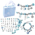 thumbnail image 1 of DIY Bracelet Making Kit Rich Accessories Handcraft Retro Jewelry Making Kit Crafts For Kids Blue, 1 of 8