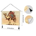 thumbnail image 3 of WOBOGO Desert Adventure Hunter Living Room Canvas Wall Art Bedroom Study Framed Canvas Print Artwork Home Office Decorations 24.5×16.7in, 3 of 6