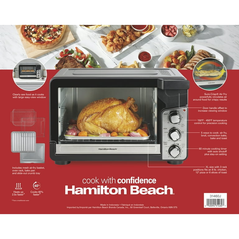 Free Shipping! Hamilton Beach Toaster Oven with Sure-Crisp