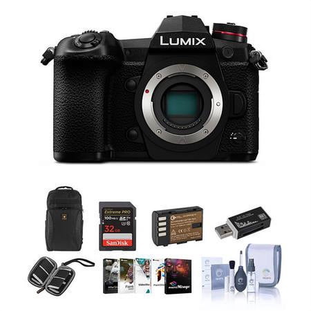 UPC: 0192223020177 | Lumix G9 Mirrorless Camera Body  Black – Bundle With 32GB SDHC U3 Card  Spare Battery  Camera Case  Cleaning Kit  Memory Wallet  Card Reader  PC Software Package