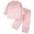 thumbnail image 5 of THDHVS Girls' Clothing Sets Toddler Baby Kids Spring Boys Girls Solid Color Long sleeve Home Wear Clothes Suit Pink 7-8 Years, 5 of 8