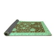 thumbnail image 2 of Ahgly Company Indoor Rectangle Oriental Turquoise Blue Traditional Area Rugs, 5' x 8', 2 of 4