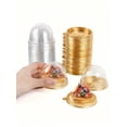thumbnail image 2 of 25pcs, Small Cake Packaging Box With Clear Dome Lids Mini Dessert Cake Box Transparent Cup Pastry Baking Packaging Box Wedding Party Favors Christmas Valentine's Day Gift, Candy Chocolate Box Supplies, 2 of 8
