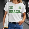 thumbnail image 4 of Brazil Jersey Number Ten Brazilian Futebol Soccer Tshirt, 4 of 6
