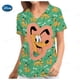 thumbnail image 3 of Blusa de trabajo de enfermera con estampado de Mickey Mouse de Disney, uniformes médicos, uniforme de enfermera de atención médica, manga corta, cuello en V para mujer, 3 of 5