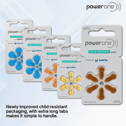 Power One Size 312 MERCURY FREE Hearing Aid Batteries. 60 Batteries