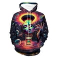 thumbnail image 3 of Cozy Hooded Sweatshirt for Everyday Casual Outdoor Wear with Front Pouch Pocket and Adjustable Drawstring—Relaxed Fit, 3 of 3