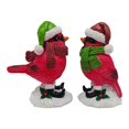 thumbnail image 3 of 2 estatuas de pájaro rojo con sombrero navideño, esculturas de caballo, decoración de resina, figuras de animales para dormitorio, TV, armario,, 3 of 9