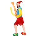 thumbnail image 4 of SJLDQY Carnival Womens Clown Dress Up Colorful Dress Waistband With Hat Outfits Party Stage Performance Clothes Set, 4 of 6