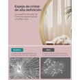 thumbnail image 3 of SONGMICS Espejo Decorativo de Pared, Espejo de Pared Redondo, Marco Metálico, 61 cm de Diámetro, Dorado, 3 of 5