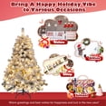 thumbnail image 6 of Gymax 4.5FT Pre-Lit Autoflocking Christmas Tree Flocked Tree w/ LED Lights, 6 of 10