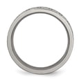 thumbnail image 5 of Auriga Fine Jewelry Titanium Brushed 6mm Trinity Symbol Flat Men's Band Size 7.5, 5 of 5