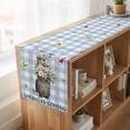 thumbnail image 6 of Table Runners 72 Inches Long Dress Scarves, Blue Plaid Groundhog Farmhouse Kitchen/Dining Table Runner, Coffee Tablerunners, Spring Floral Butterfly Botanical 13x72 Inch, 6 of 9