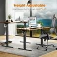 thumbnail image 3 of 48x24 inch Electric Standing Desk with 2 Rear End Wiring Holes, Hook Adjustable Height Stand Up Desk, Memory Computer Desk Workstation, 3 of 7